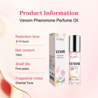 0,34 fl.oz Huile de parfum orientale au rhum et ambregris, roll-on Venom pour femme, romantique, charmante, séduisante, longue tenue, vente en gros OEM ODM