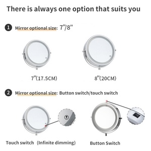 Miroir intelligent LED pour salle de bain 3X, miroir cosmétique de haute qualité de 7 pouces, miroir mural - Product Image 3