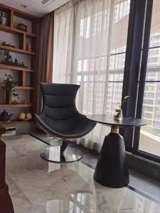 Fauteuil d'appoint confortable pour salon, design Fjords Bentwood Lund & Paarmann Lobster, avec pouf - Product Image 2