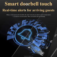 Serrure de porte intelligente biométrique WiFi Tuya, entrée sans clé, mot de passe numérique, carte intelligente, poignée de porte intelligente