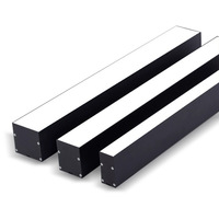 Dimmable Aluminium Lumière Linéaire 0-10V Pendentif Plafonnier Linkable LED Lustres pour Hôtels Bureaux Suspendus Lumières pour Intérieur