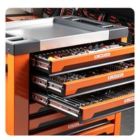 Chariot à outils robuste à 7 tiroirs, 488 pièces, boîte à outils pour réparation automobile, boîte à outils multifonctionnelle, chariot à outils d'entretien, armoire à outils