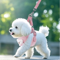 Collier pour animaux de compagnie en polyester réglable de style extérieur, anti-traction, avec un design mignon d'animaux, accessoires pour chiens, vêtements pour animaux de compagnie