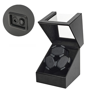 Boîte <span class=keywords><strong>Remontoir</strong></span> <span class=keywords><strong>Automatique</strong></span> Triple pour Montres Mécaniques, en Cuir PU Noir, avec Mode <span class=keywords><strong>Silencieux</strong></span> Actif et Arrêt <span class=keywords><strong>Automatique</strong></span> - Product Image 2
