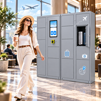 Station de casiers à bagages en libre-service, système de verrouillage fiable, casier à bagages intelligent pour aéroports et hubs de voyage