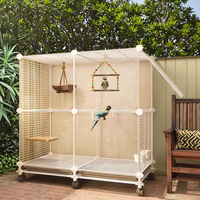 Accessoires pour animaux de compagnie en gros, cage double pour perroquets, cage à oiseaux pour canaris, cage à oiseaux en métal, grande cage à oiseaux, cage de reproduction pour oiseaux