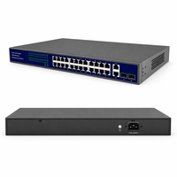 Alta Potencia, Salida Máxima de 400w, 10/100/1000mbps, PoE, 24 Puertos Administrados, PoE Gigabit Ethernet