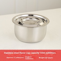 Yolecen Commercial Kitchen Bassin à huile en acier inoxydable avec couvercle Boîte d'assaisonnement en métal et pot de saindoux pour la soupe et l'assaisonnement de cuisson