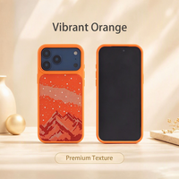 Coque de téléphone antichoc avec découpe métallique pour appareil photo et impression dorée mate multicolore pour iPhone 18 Series