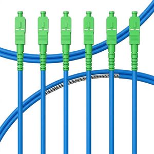 SCAPC to SCAPC Armored Fiber Optic <b>Patch</b> Cord Duplex Blue Jacket Fiber <b>Cable</b> SC UPC Connector for Network Transmission - Product Image 1