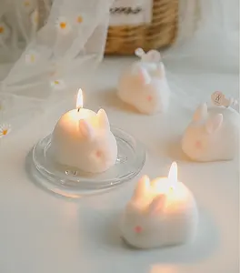 可爱兔子形新奇香味蜡烛