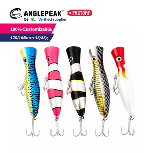 Leurres artificiels rigides <span class=keywords><strong>Big</strong></span> Fish Popper 16,5 cm 85 g en ABS flottants pour la pêche à la traîne en eau profonde, pour requins et thons - Product Image 1