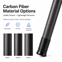 1,5M Carbon Fiber Telescopische Verlengstok Waterdicht Lichtgewicht Compact Draagbaar Krimpkousgreep 2-5kg Draagvermogen Selfie Stick