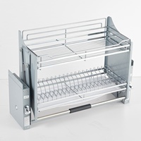 Venda quente 2024 Cozinha De Aço Inoxidável Retire Cesta Armário De Cozinha Elevador Gaveta Cesta De Hardware De Cozinha Acessórios