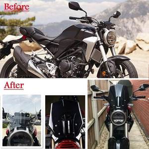Parabrisas de carenado de motocicleta XXUN al por mayor para Honda <span class=keywords><strong>CB</strong></span> <span class=keywords><strong>125</strong></span> R <span class=keywords><strong>CB</strong></span> 300 R piezas 2018 2019 <span class=keywords><strong>2020</strong></span> 2021 22 23 deflector de parabrisas - Product Image 3