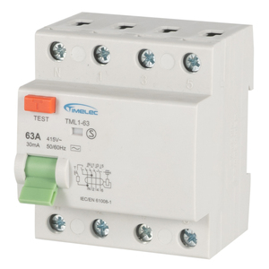 Disjoncteur différentiel électromagnétique de type G (type S) 3P+N 40A RCCB (RCD) TML1-63 - Product Image 1