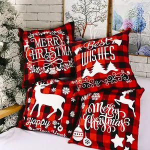 45x45cm Christmas Pillowcase Merry Christmas Decor for Home 2020 Christmas Ornaments Xmas Gifts Navidad Noel Happy New Year 2021