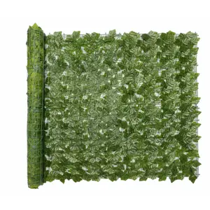 Linwoo Haie Clôture Feuille Verte Herbe Artificielle Mur Rouleau Balcon Clôture Couverture Artificielle Pastèque Feuilles Clôture