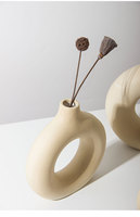 Vase donut de luxe fait à la main Nouveaux designs Vase à fleurs en céramique décoratif nordique pour la décoration intérieure et le mariage pour l'affichage de bureau