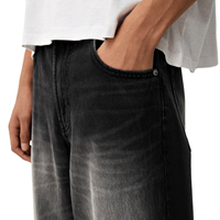 Fournisseur avec plus de 10 ans d'expérience, vente en gros de jeans baggy classiques personnalisés avec logo pour hommes