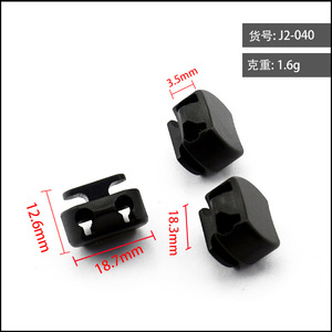 หัวเข็มขัดสปริงพลาสติกทรงรีแบบสองรู J2 045 อุปกรณ์เสริมสำหรับเสื้อผ้า ทนทานต่อการสึกหรอ สีพื้น ทนทาน - Product Image 3