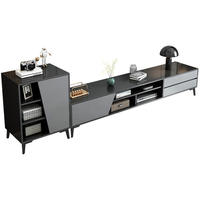 Meuble TV et Table Basse en Bois Durable, Style Minimaliste Moderne, Luxe Léger, Écologique, Gain de Place, Montage Facile pour