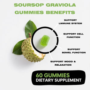 Natural Antioxidante Graviola Graviola Folha Extrato Gomas com Mar Musgo/Vitamina C/para Suplemento Gestão da Pressão Arterial - Product Image 3