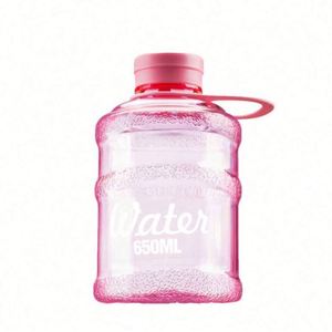 Mini Bucket Cup With <b>Straw</b>, Fashionable Student-Friendly Plastic Reusable Water <b>Bottle</b>, Food-Safe Lids - Product Image 3