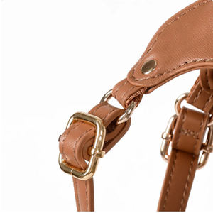 High End Qualidade Luxo Temático Teddy Soft Vegan Pequeno Cão Arnês De Couro Custom Designer logotipo Pet Harnesses Atacado - Product Image 2