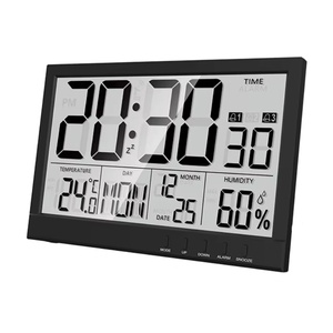 EMAF Reloj de Pared con Calendario, Estación Meteorológica Digital, Temperatura y Humedad, Despertador, Dormitorio y Oficina, OEM - Product Image 1