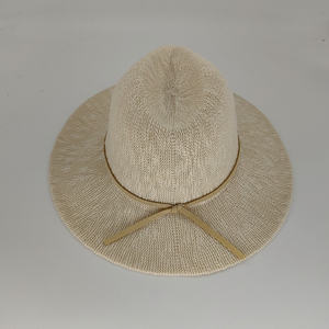 Nuevo sombrero de ala ancha de Color sólido Europeo Americano para mujer de pescador de punto de lana MERINO personalizado de verano - Product Image 4