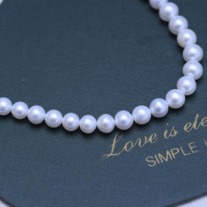 Collar de Perlas Fuertes de 7-8 mm de Zhuji Danshui, Plata S925, Estilo Minimalista, Suministro al por Mayor Transfronterizo - Product Image 4