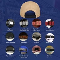 Gorra de béisbol de malla de poliéster bicolor de 6 paneles con visera curva, transpirable, de alto rendimiento, con logo de parche personalizado, para las cuatro estaciones