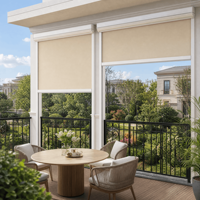 Store vertical manuel imperméable et ignifuge pour extérieur avec télécommande/WiFi pour balcon, cour et villa
