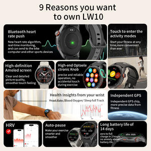 IGPSPORT LW10 GPS Running Cycling <b>Watch</b> with 4G Daily Suggested Workouts up to 2 Weeks <b>Battery</b> Life Black Riding Accessories - Product Image 2