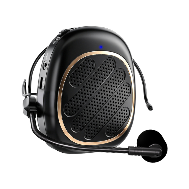 2.4G Wireless Voice Amplifier with Wired Headset Microphone Portable Speaker for Teachers Speech Classroom PA System
