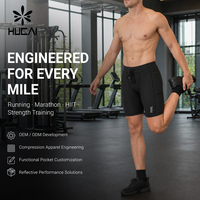 Short de compression pour homme avec logo personnalisé, 9 pouces, avec poches, anti-transpiration, pour marathon, course à pied, gym, loisirs