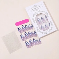 Vente en gros d'usine : Nouveaux faux ongles de luxe longs en acrylique (24 pièces) – Marque privée, livraison directe disponible