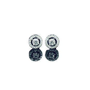 Luxury Brilliant Lab Grown Diamond <b>Earrings</b> 14k White Yellow Rose Gold Halo Filled IGI Certified <b>Studs</b> VVS VS CVD HPHT - Product Image 1