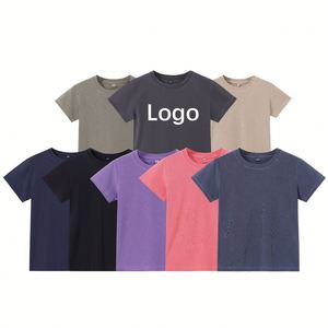 เสื้อครอปท็อปผู้หญิงทรงสลิมฟิต 240 กรัม ผ้าฝ้ายยืดหยุ่นสูง ลายมัดย้อม แต่งดีเทลขาดๆ สำหรับออกกำลังกาย วิ่ง หรือเล่นกีฬา - Product Image 1