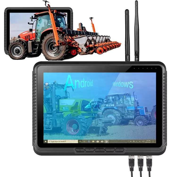 GENZO 8/10 Inch Intel JASPER LAKE N5100 Rugged Car Tablet With Mounted RJ45 And RS232 And GPS Antenna Rugged Vehicle Tablet