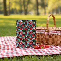 Ensemble de carnets à spirales à couverture rigide en tissu imprimé fruits, très populaire en Corée du Sud pour les notes quotidiennes