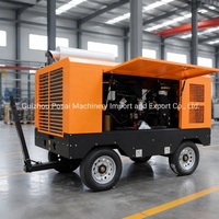 Compresseur d'air mobile à vis diesel Kaishan KSCY-580/17 avec moteur pour l'exploitation minière en ciel ouvert, 565 CFM, sortie haute pression 17 bars