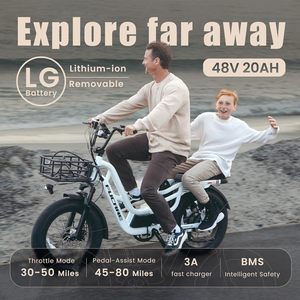 USA Lager Einzigartiges Step-Through Aluminiumrahmen-Fahrrad 48V 20AH 960Wh 20 Zoll 7-Gang E-Bike für Damen Libra Pro Bike Cyc - Product Image 4