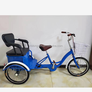 Triciclo Eléctrico Manual Familiar, Doble Asiento para Adultos, Pequeño, para Pasajeros y Carga, Doble Uso, para Recoger Niños, Vehículo con Batería - Product Image 4