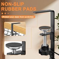 2 packs de 15.7 "sans perçage, plateau de rangement pour casseroles de bureau, panier en métal robuste, organisateur de cordons, support de serrage