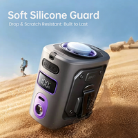 Ventilatore Portatile Senza Pale con Clip, Luce LED, Motore Brushless, Ricaricabile USB 8000mAh, Silenzioso, Flusso d'Aria Potente, Lunga Durata della Batteria