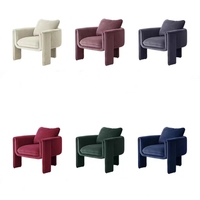 Fauteuils nordiques design chaise d'appoint moderne en velours bleu relaxation canapé simple chaise de loisirs meubles de salon pour la maison