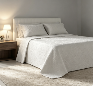 Cubrecama <span class=keywords><strong>Victorio</strong></span> & Lucchino Floral 3D Termosellado de Poliéster Modelo Arianna (Gris 150 cm) - Product Image 5