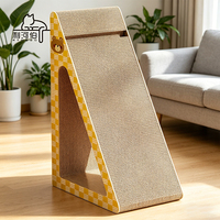 Carton de papier ondulé de luxe planche à gratter Anti-chat résistant à l'usure meuleuse à griffes verticale résistante aux miettes jouets de lit en sisal